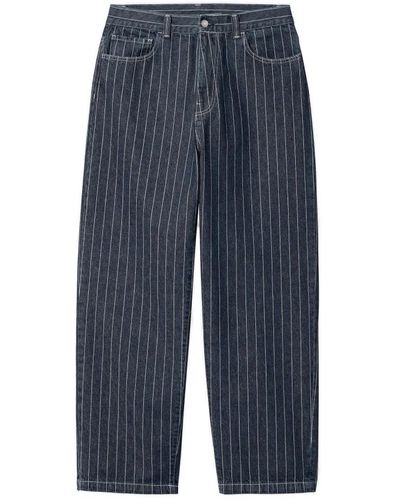 Carhartt Orlean stripe pantaloni da falegname - Blu