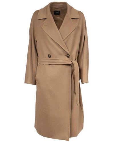Weekend by Maxmara Double-Breasted Coats - Brown
