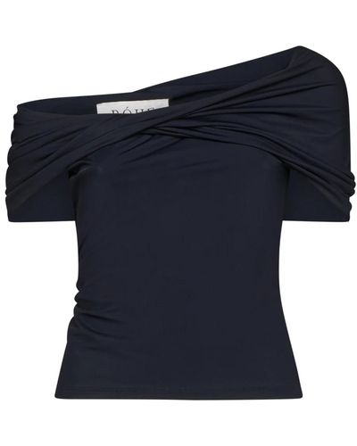 Rohe Schwarzes top für frauen - Blau