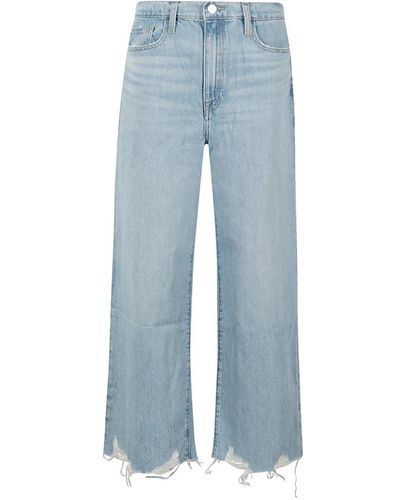 FRAME Wide crop jeans - Blau