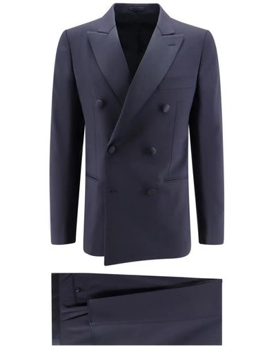 Lardini Double Breasted Suits - Blue