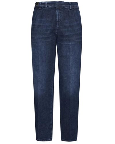 Brunello Cucinelli Blaue stretch-denim-jeans mit whiskering