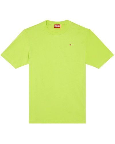 DIESEL T-shirt mit gesticktem mikro-logo - Grün