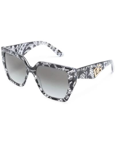 Dolce & Gabbana Schwarze sonnenbrille mit original-etui - Mettallic