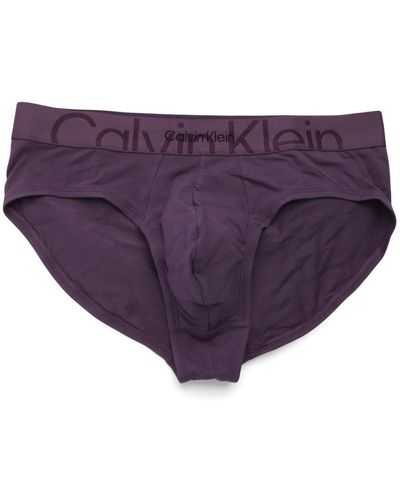 Calvin Klein Stretch-baumwoll-leggings mit geprägtem icon - Lila