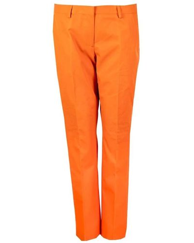 Lardini Orange cotton chino trousers - Arancione