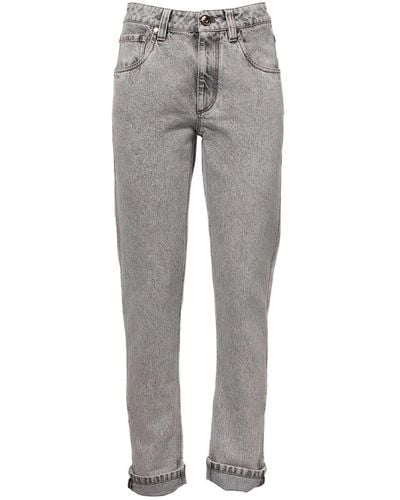 Brunello Cucinelli Slim-Fit Jeans - Grey