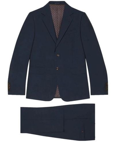 Gucci Marineblauer zweiteiliger anzug aus wolle-mohair