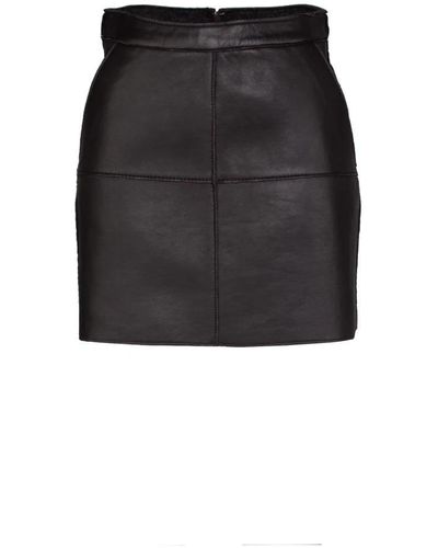 P.A.R.O.S.H. Leather Skirts - Black