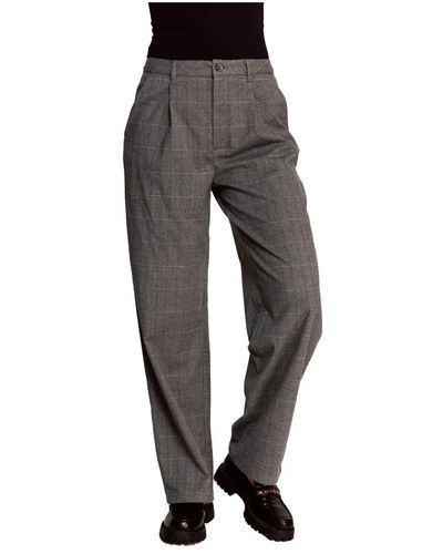 Zhrill Lenya grey fabric trousers - Gris