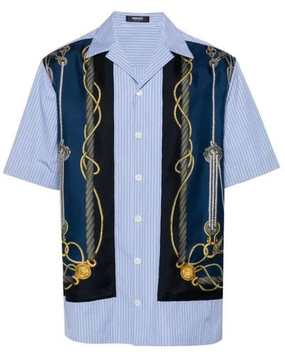Versace Shirts > short sleeve shirts - Bleu