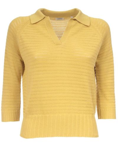 Aspesi V-Neck Knitwear - Yellow