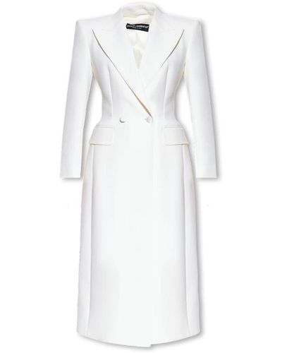 Dolce & Gabbana Double-Breasted Coats - White