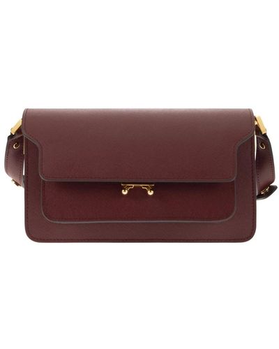 Marni Trunk leather bag - Rosso