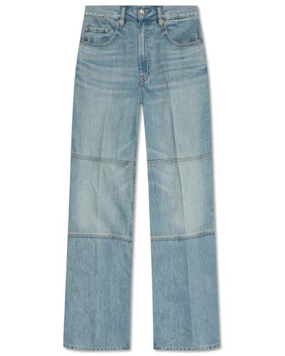 Helmut Lang Vaqueros con piernas rectas - Azul