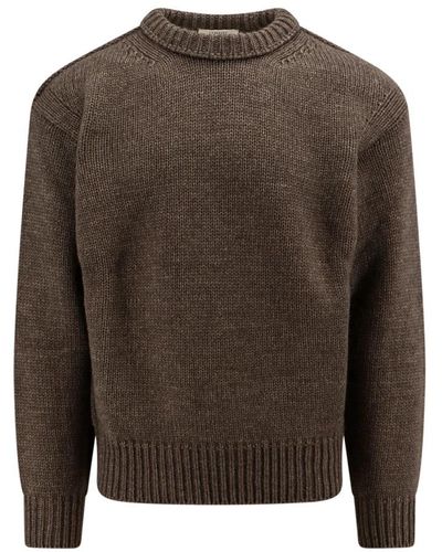 Lemaire Round-Neck Knitwear - Brown