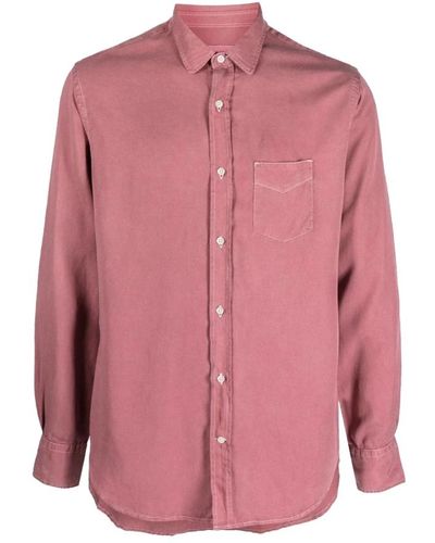 Officine Generale Lipp Shirt Fadedburgundy - Pink