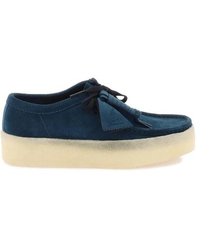 Clarks Shoes > flats > laced shoes - Bleu