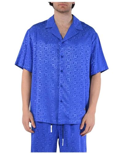 Just Cavalli Short Sleeve Shirts - Blue