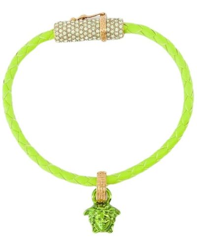 Versace Geflochtenes medusa charm armband - Gelb