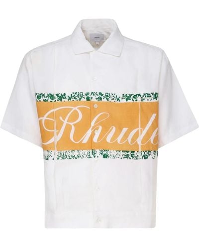 Rhude Short Sleeve Shirts - White