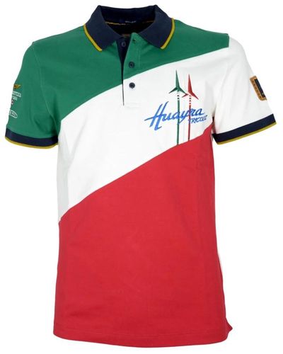Aeronautica Militare Huayra tricolore polo shirt - Rot