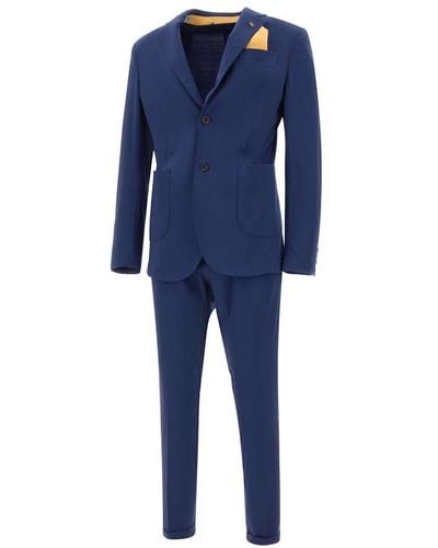 Bob Single Breasted Suits - Blue