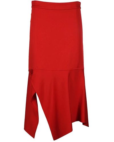 Victoria Beckham Midi Skirts - Red