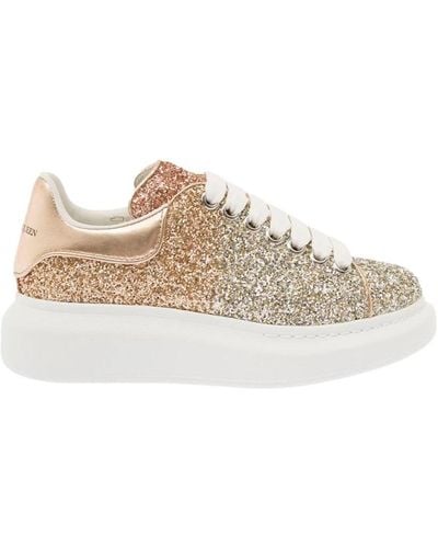 Glitter chunky sole sneakers de Alexander McQueen de color Blanco | Lyst