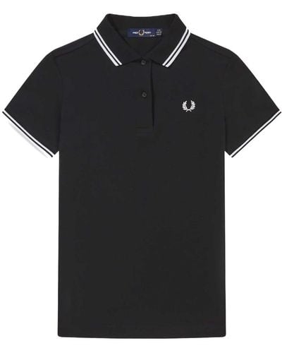 Fred Perry Twin tipped schwarzes poloshirt