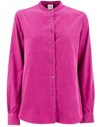 Aspesi Cyclamen pink aw 23 blusa de terciopelo para mujer - Rosa