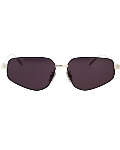 Givenchy Stilvolle sonnenbrille mit silbernen akzenten - Braun