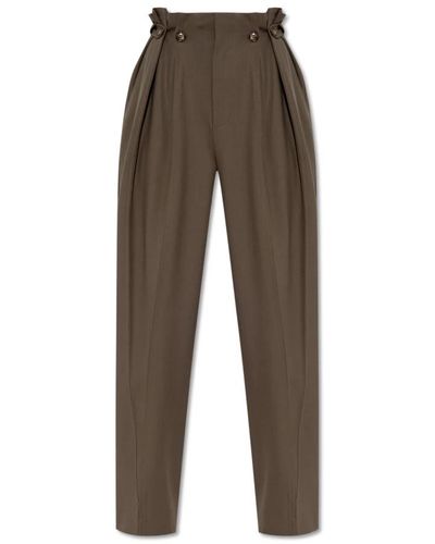 Victoria Beckham Trousers > tapered trousers - Marron