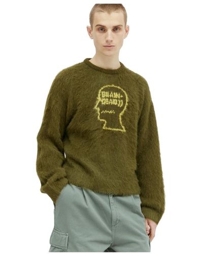 Brain Dead Knitwear > round-neck knitwear - Vert