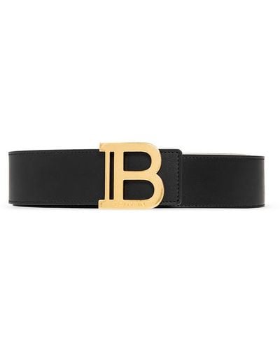 Balmain Belt with logo - Noir