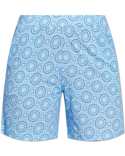 Hanro Gemusterte shorts - Blau