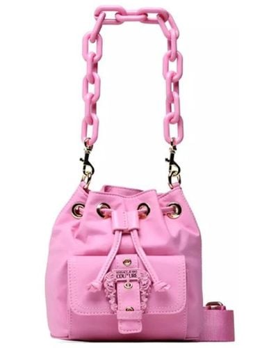 Versace Rosa eimer tasche mit goldenen details - Pink