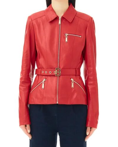 Blugirl Blumarine Leather Jackets - Red