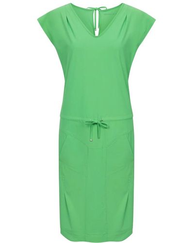RAFFAELLO ROSSI Sommerkleid mit v-ausschnitt,leicht zu tragendes sommerkleid mit v-ausschnitt - Grün