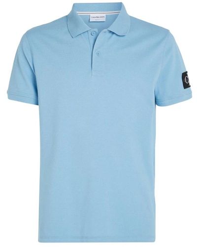 Calvin Klein Badge polo shirt - Blau