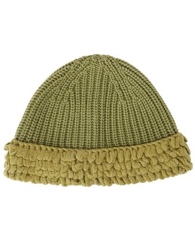 Moncler Cappello beanie in lana cucito a mano - Verde