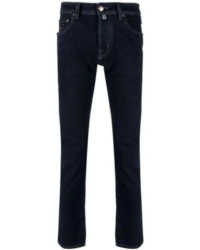 Jacob Cohen Jeans mit kontrastnähten und geradem bein - Blau