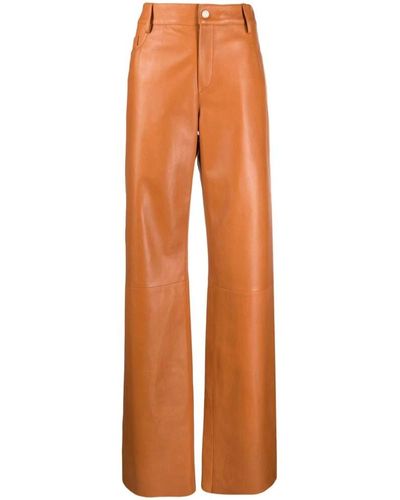 DROMe Pantaloni caramello a vita alta - Arancione