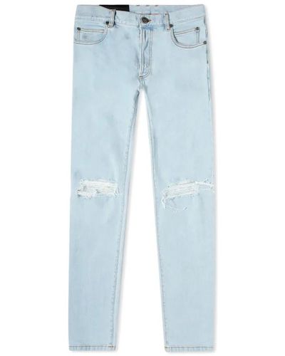 Balmain Distressed skinny jeans - Blu