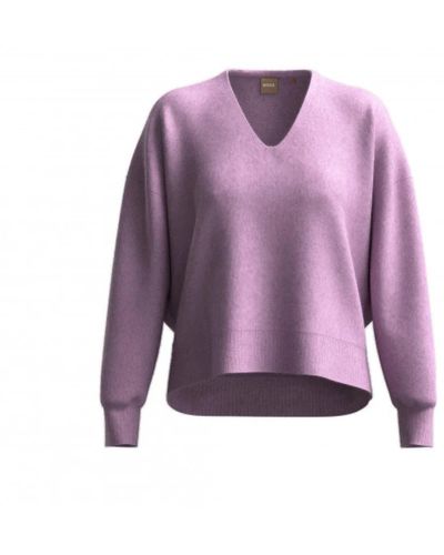 BOSS V-Neck Knitwear - Purple