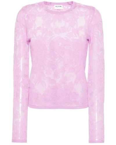 Blugirl Blumarine Lila pullover für frauen - Pink