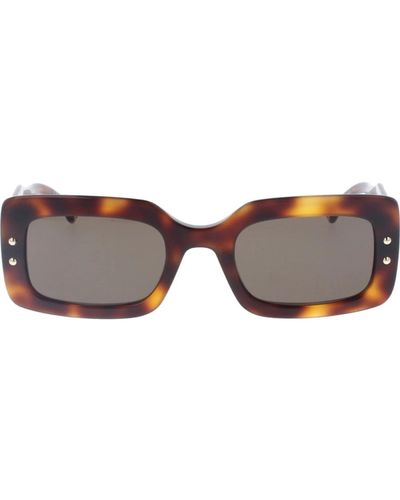 Carolina Herrera Stilvolle sonnenbrille mit einheitlichen gläsern - Braun