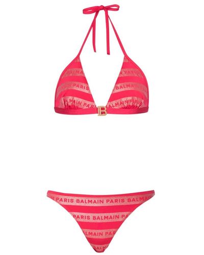 Balmain Bikini a triangolo paris - Rosso