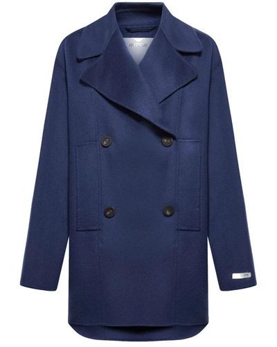 Sportmax Single-breasted coats - Azul