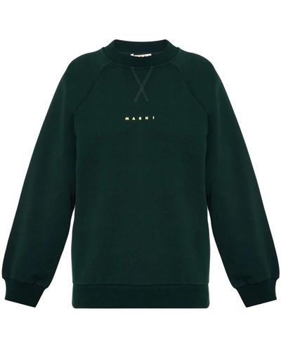 Marni Sweatshirt mit Logo - Grün